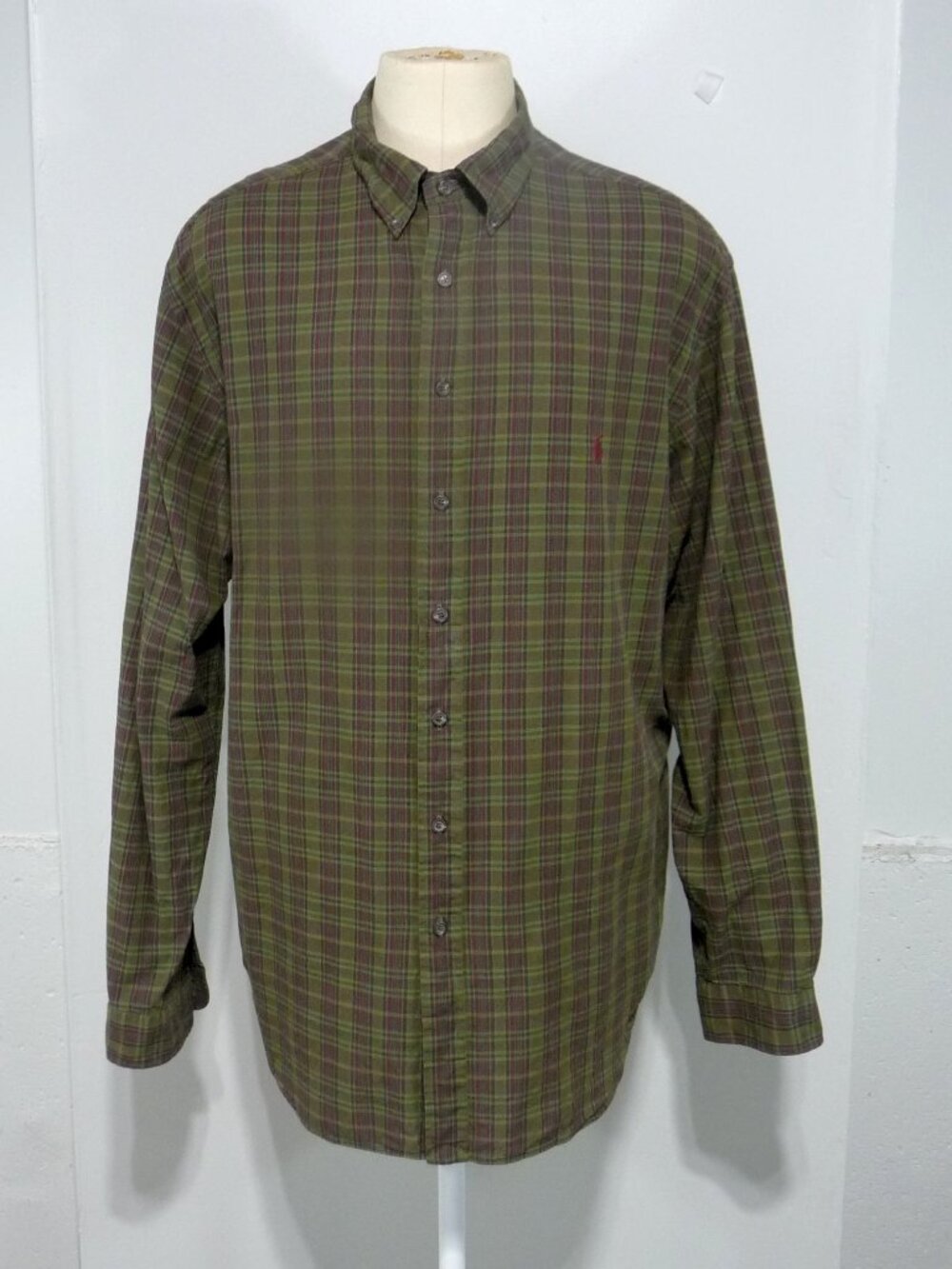 Ralph Lauren 2XLT Tall Classic Fit Plaid Button Down Shirt